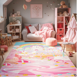 Beauty Home Χαλί παιδικό Fun Art 9572 135x180 Ροζ Beauty Home Χαλί παιδικό Fun Art 9572 135x180 Ροζ