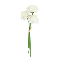 Beauty Home Μπουκέτο με 3 αφρώδη τριαντάφυλλα λευκά ø7×26.5cm Beauty Home Μπουκέτο με 3 αφρώδη τριαντάφυλλα λευκά ø7×26.5cm