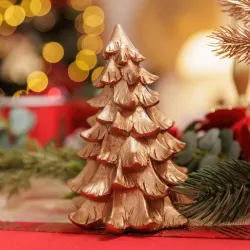 Beauty Home Κομψό έλατο ρητίνης χρυσό 15 x 10 cm