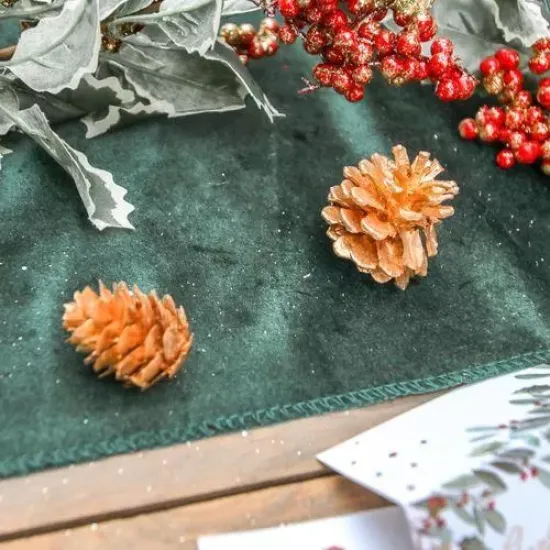 Beauty Home 6 κουκουνάρια ματ χρυσό περίπου 5 cm