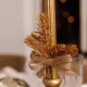 Beauty Home Κλαδί με φιόγκο από λινάτσα και χρυσό 19 cm