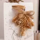Beauty Home Κλαδί με φιόγκο από λινάτσα και χρυσό 19 cm