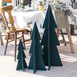 Beauty Home Διακοσμητικό Δέντρο 3D από Τσόχα, Πράσινο Ø31 x 80 cm