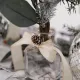 Beauty Home 12 κουκουνάρια σε κλαδί χιονισμένα 12 cm