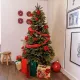 Beauty Home Διακοσμητικό Κόκκινο-Χρυσό Κουδούνι με Σχοινί για Κρέμασμα Ø30cm