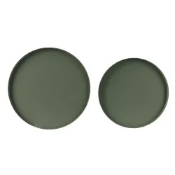 Beauty Home Μεταλλικοι Δίσκοι Χακί Σέτ 2 τμχ 35cm x 1.5cm Beauty Home Μεταλλικοι Δίσκοι Χακί Σέτ 2 τμχ 35cm x 1.5cm