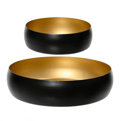 Beauty Home Μπώλ Μαύρο Σετ 2 ΤΜΧ 22 x 5,5 cm , 13,5 x 5 cm Beauty Home Μπώλ Μαύρο Σετ 2 ΤΜΧ 22 x 5,5 cm , 13,5 x 5 cm