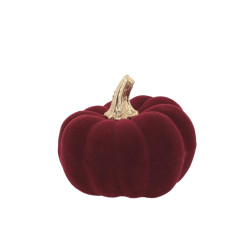 Beauty Home Κολοκύθα Βελούδο Μπορντώ και Χρυσό 9 x 7 cm