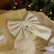 Beauty Home Σετ 2 Κρεμ Υφασμάτινων Φιογκών Μπουκλέ 12 x 12 cm