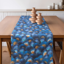 Beauty Home ΡΑΝΝΕΡ  ΚΥΜΑΤΑ ΜΠΛΕ / ΧΡΥΣΟ   32 cm x 1,5 m Beauty Home ΡΑΝΝΕΡ  ΚΥΜΑΤΑ ΜΠΛΕ / ΧΡΥΣΟ   32 cm x 1,5 m