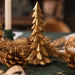 Beauty Home Έλατο ρητίνης αντικέ χρυσό Ø10 x 24.5 cm