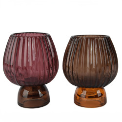 Beauty Home Κηροπήγιο Γυάλινο Ø10 x 13 cm  Μπεζ Beauty Home Κηροπήγιο Γυάλινο Ø10 x 13 cm  Μπεζ