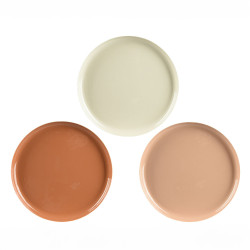 Beauty Home Μεταλλικός Δίσκος με Σμάλτο 30 x 2 cm