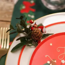 Beauty Home Χριστουγεννιάτικο κλαδί γλυκό κόκκινο με χρυσό γκλίτερ 13 cm Beauty Home Χριστουγεννιάτικο κλαδί γλυκό κόκκινο με χρυσό γκλίτερ 13 cm