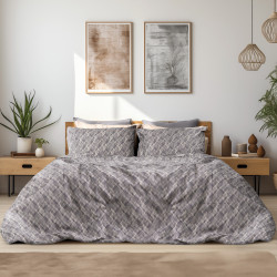 Beauty Home Σετ παπλωματοθήκη φανελένια μονή Leonardo Art 12333 160x240 Γκρι Beauty Home Σετ παπλωματοθήκη φανελένια μονή Leonardo Art 12333 160x240 Γκρι