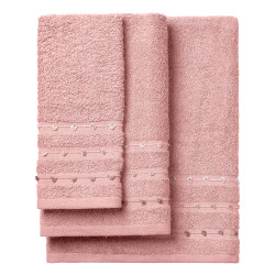 Beauty Home Σετ πετσέτες Art 3462 Σετ 3τμχ Ροζ Beauty Home Σετ πετσέτες Art 3462 Σετ 3τμχ Ροζ