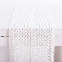 Beauty Home ΔΑΝΤΕΛΑ ΒΑΜΒΑΚΕΡΗ 23CM “ΓΕΩΜΕΤΡΙΚΟ”  Λευκό