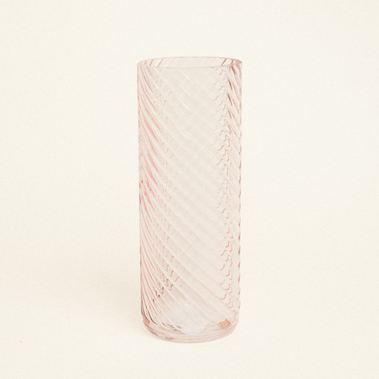 Beauty Home Γυάλινο Βάζο με Εφέ Στροβιλισμού 10cm x 26.5cm  Σάπιο Μήλο