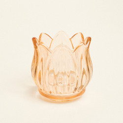 Beauty Home Κηροπήγιο λουλούδι 6,5 x 7,3 cm  Σομόν Beauty Home Κηροπήγιο λουλούδι 6,5 x 7,3 cm  Σομόν