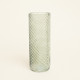 Beauty Home Γυάλινο Βάζο με Εφέ Στροβιλισμού 10cm x 26.5cm  Πράσινο