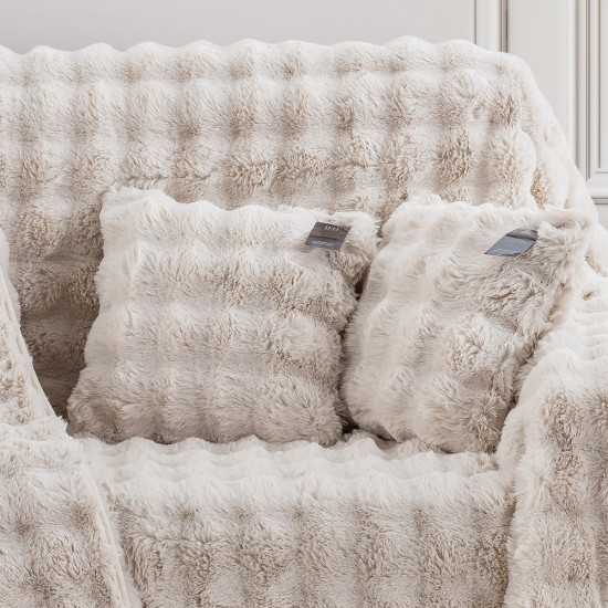 Beauty Home Γούνινη Μαξιλαροθήκη διακοσμητική Pop Art 8723 40x40 Εκρού Beauty Home Γούνινη Μαξιλαροθήκη διακοσμητική Pop Art 8723 40x40 Εκρού