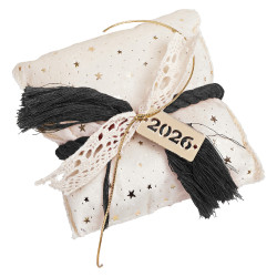 Beauty Home ΜΑΞΙΛΑΡΙ ΜΕ ΧΡΟΝ. Βελούδο Μαύρο Με Χρύσα Αστέρια