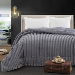 Beauty Home Κουβερτοπάπλωμα υπέρδιπλο Art 12524 220x240 Ανθρακί Beauty Home Κουβερτοπάπλωμα υπέρδιπλο Art 12524 220x240 Ανθρακί