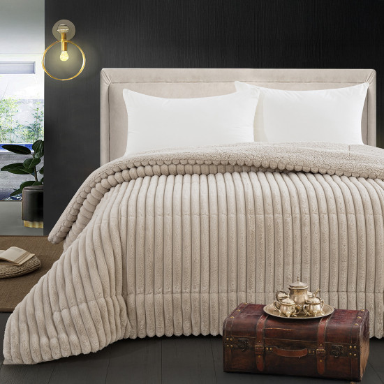 Beauty Home Κουβερτοπάπλωμα υπέρδιπλο Art 12525 220x240 Μπεζ Beauty Home Κουβερτοπάπλωμα υπέρδιπλο Art 12525 220x240 Μπεζ