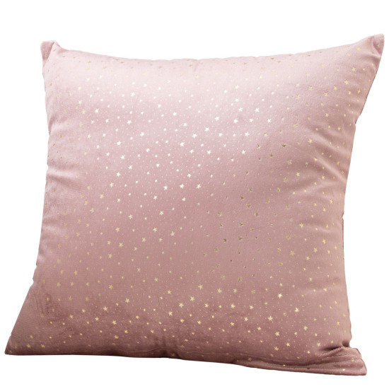 Beauty Home Μαξιλαροθήκη 45 x 45 cm Βελούδο Σάπιο Μήλο Με Χρύσα Αστέρια