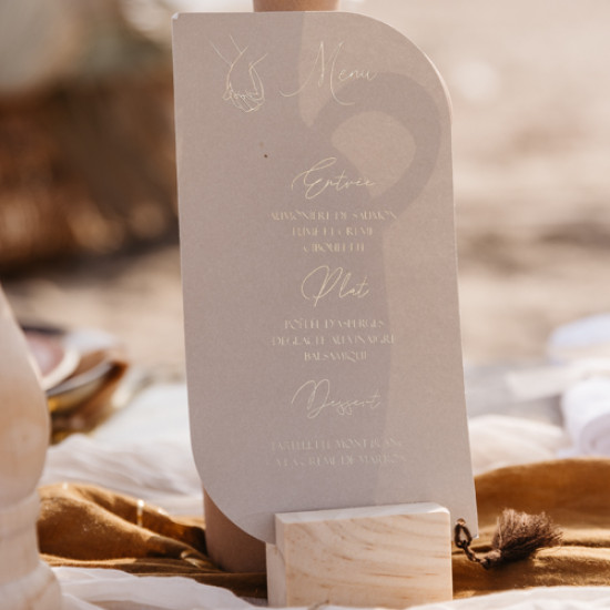 Beauty Home Ξύλινη βάση για καρτελάκι 4 x 6 x 4 cm