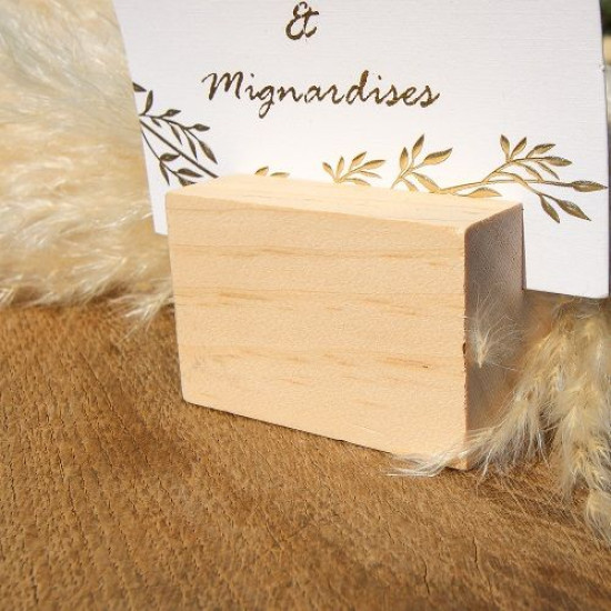 Beauty Home Ξύλινη βάση για καρτελάκι 4 x 6 x 4 cm