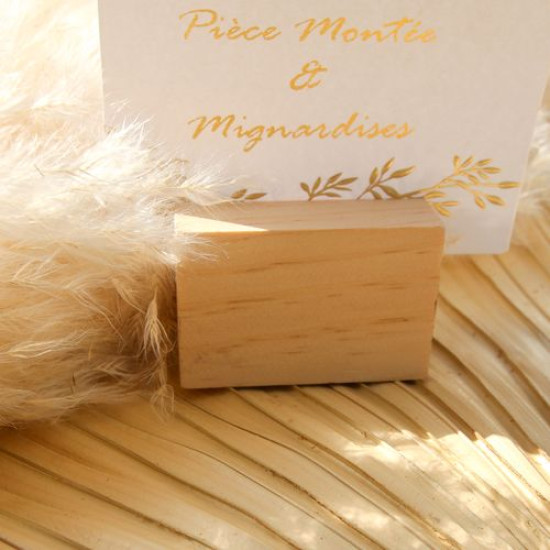 Beauty Home Ξύλινη βάση για καρτελάκι 4 x 6 x 4 cm