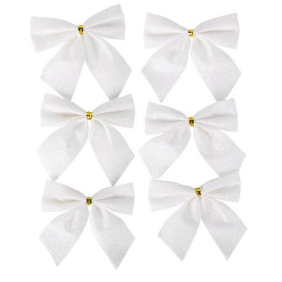 Beauty Home ΦΙΟΓΚΑΚΙΑ ΛΕΥΚΑ ΜΕ ΓΚΛΙΤΕΡ 7,50 x 7,50 cm 6 ΤΜΧ