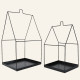 Beauty Home ΜΕΤΑΛΛΙΚΟ ΣΠΙΤΙ ΣΕΤ 2 ΤΜΧ 20 x 20 x 38 cm , 25 x 25 x 49