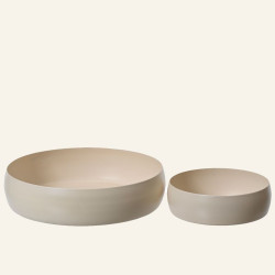 Beauty Home Μπώλ Εκρού Σετ 2 ΤΜΧ 22 x 5,5 cm , 13,5 x 5 cm