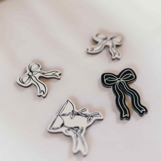 Beauty Home 8 Κομφετί Μαύρο & Λευκό Ξύλο Μαύρο και Λευκό Από 2 έως 4cm