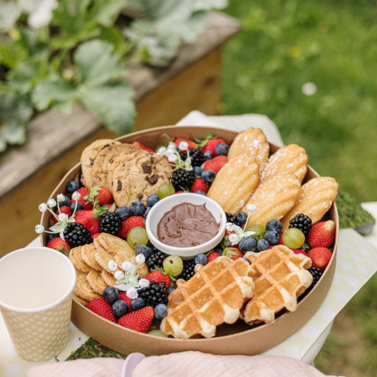 Beauty Home Δίσκος στρογγυλός από χαρτόνι Κραφτ Ø30x4cm – Κατάλληλος για Τρόφιμα