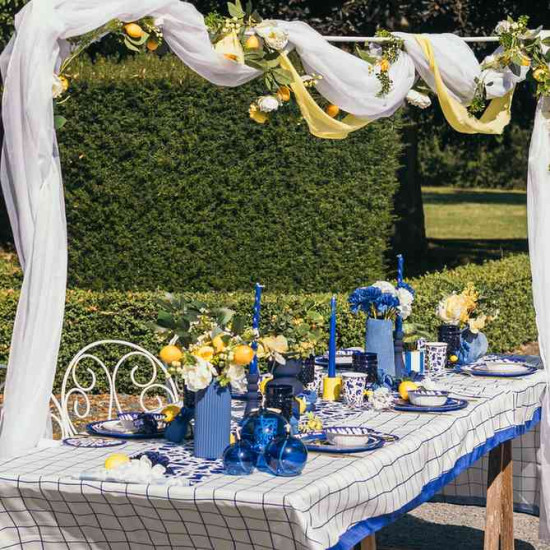 Beauty Home Κηροπήγιο γυάλινο Noah – Μπλε Ø6,5x15cm