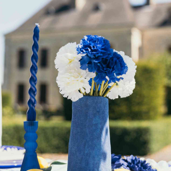 Beauty Home Κηροπήγιο γυάλινο Noah – Μπλε Ø6,5x15cm