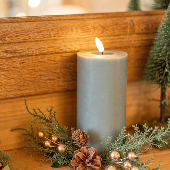 Beauty Home Κυλινδρικό κερί LED λαδι 15 x 7 cm