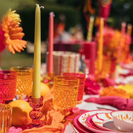 Beauty Home 2 κεριά – Κίτρινα Ø2.2 x 25 cm