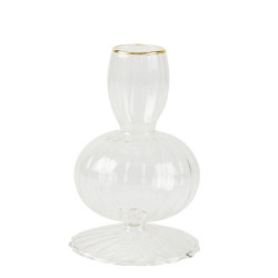 Beauty Home Κηροπήγιο γυάλινο Ginette – Διαφανές 11 x 7,2 cm