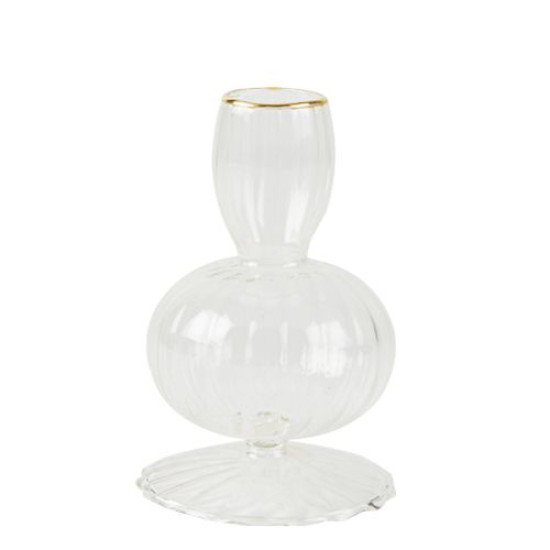 Beauty Home Κηροπήγιο γυάλινο Ginette – Διαφανές 11 x 7,2 cm