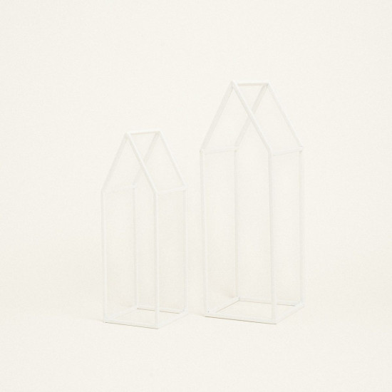 Beauty Home ΜΕΤΑΛΛΙΚΟ ΣΠΙΤΙ ΣΕΤ 2 ΤΜΧ ΛΕΥΚΟ 36 – 45 CM