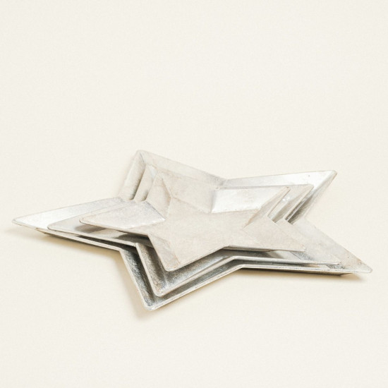 Beauty Home ΜΕΤΑΛΛΙΚΟΣ ΔΙΣΚΟΣ ΑΣΤΕΡΙ ΑΣΗΜΙ 57,5 x 60 x 2,5 CM