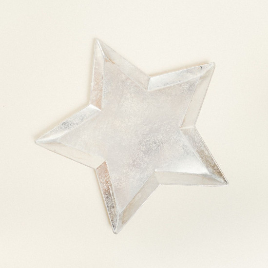 Beauty Home ΜΕΤΑΛΛΙΚΟΣ ΔΙΣΚΟΣ ΑΣΤΕΡΙ ΑΣΗΜΙ 57,5 x 60 x 2,5 CM