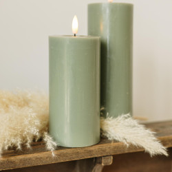 Beauty Home Κυλινδρικό κερί LED λαδι 20 x 7 cm