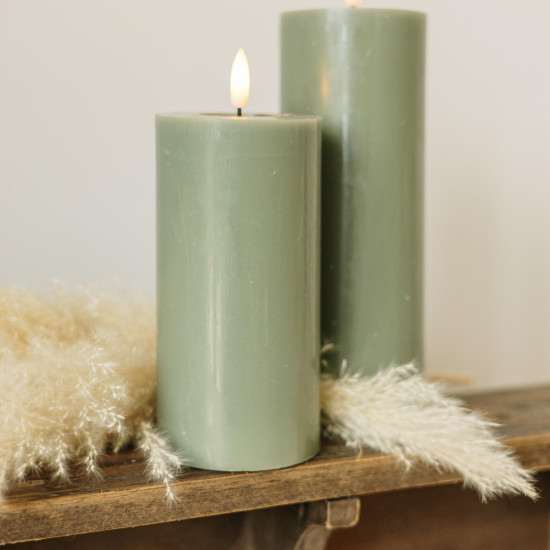 Beauty Home Κυλινδρικό κερί LED λαδι 20 x 7 cm