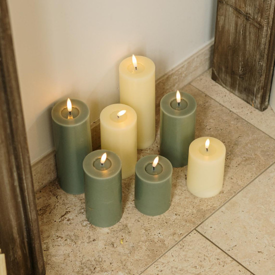 Beauty Home Κυλινδρικό κερί LED λαδι 20 x 7 cm