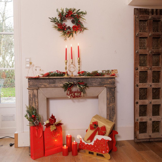 Beauty Home Κηροπήγιο μεταλλικό Gabina – Χρυσό Ø10x28cm